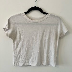 Aritzia Wilfred crop soft t-shirt, size M.